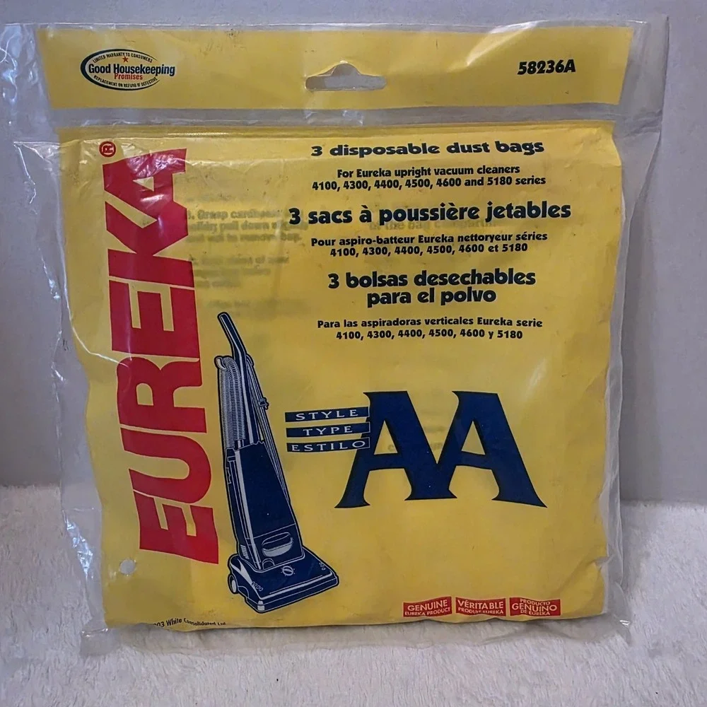 3-Pack Genuine Eureka Vacuum Cleaner Dust Bags Type AA 58236A‎